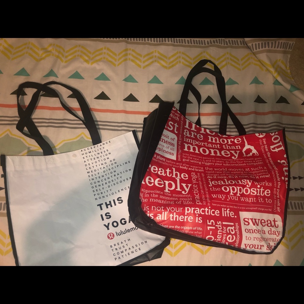 2 large lululemon bags